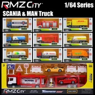 RMZ, Cargo Container Truck Car Toy, Scania Truck License Product, Scale 64