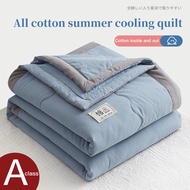 New A-class solid color cotton thin blanket machine washable summer cool blanket skin friendly air c