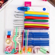 Jarum Kait Set 53 pcs / Crochet Hook Set Yarn Knitting Needles 53 pcs / Sewing Tools Full Set DIY Cr