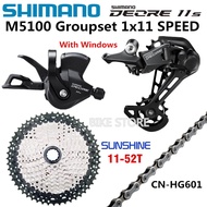 （Bicycle）TZSHIMANO DEORE M5100 Groupset MTB Mountain Bike Groupset 1x11-Speed SUNSHINE 11-46T 11-50T