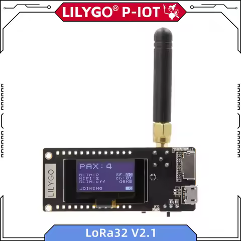 LILYGO® TTGO LoRa32 V2.1 1.6.1 ESP32 LoRa 433MHz 868MHz 915MHz Development Board 0.96 Inch OLED TF C
