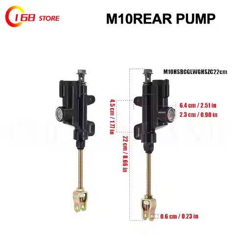Straight Oil Pump Motorcycle Beach Bike Accessories 50-250CC Rear Brake Pump, Straight Oil Pump, Foo
