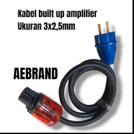 AEBRAND POWER CABLE BUILT UP AMPLIFIER C-064E POWER AUDIO PLUG 3X2.5MM - CABLE AMPLIFIER C-064E SNI 