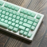 142 Keys Mint Green Double Shot ABS Keycaps SA Profile Translucent Keyboard Keycaps Semi Transparent