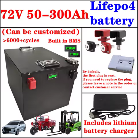 72V Lithium Battery 50Ah 70Ah 90Ah 100Ah 150Ah 180Ah 200Ah 300Ah Lifepo4 for 3KW 7KW 10KW 14KW Sight