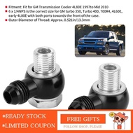 nearbeauty Acouto Oil Cooler Connector Banjo Fittings Connecter Transmission 90 Degree 6AN x 1 / 4NP