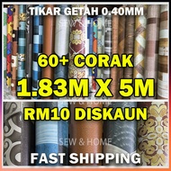 Tikar Getah Quality Lantai 6 Kaki Tebal 0.40mm 1.83M x 5M PVC Flooring Roll Segulung Ready Stock