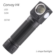 Convoy H4 Flashlight With SST40/519A LED Multifunctional Flashlight Headlamp Rechargeble Torch