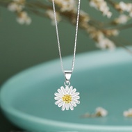 Dây chuyền hinh hoa cúc họa mi bạc S925 DC108 phong cách Hàn Quốc