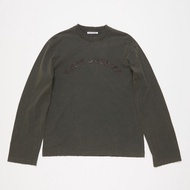 A/C studios  studios Leather embroidery logo L/S tee Relaxed fit