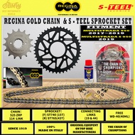 REGINA CHAIN + S-TEEL SPROCKET KIT DUCATI MULTISTRADA / S 950 (2017–2019)|525 ZRP|106L / 110L|15T / 