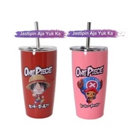 [READY] Tumbler miniso - One Piece Collection Steel Tumbler with Straw (530ml)