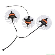 amonoqa 3Pcs Set White Graphics Card Fan 4Pin Cooler Fans RTX3080 RTX3070 3060 For COLORFUL RTX3080 