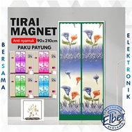 ELBER Anti-Mosquito Magnetic Curtain with Umbrella Nails Door Curtain/ with MOTIF Size 90 x 210cm Y3