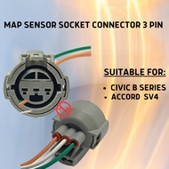 3 PIN HONDA CIVIC, CRV , ACCORD SV4 MAP SENSOR SOCKET CONNECTOR W/WIRE / TPS THROTTLE BODY SOCKET