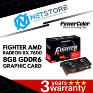 POWERCOLOR FIGHTER AMD RADEON RX 7600 8GB GDDR6 GRAPHIC CARD - POWER-RX7600-8G-F