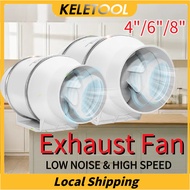 Toilet Exhaust Ventilation Fan Portable Circulator Window Kitchen Extractor Fans Wall 4/6/8 Inch Bathroom