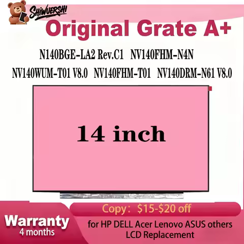 Wholesale 14 inch Laptop Slim Lcd Screen Monitor N140BGE-LA2 Rev.C1 NV140FHM-N4N NV140WUM-T01 V8.0 N