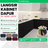 Langsir Kabinet Dapur Plain Color Pelekat Tape Langsir Sinki Cabinet Curtain Tirai Dapur Langsir Tab