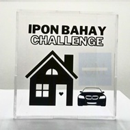 IPON BAHAY CHALLENGE/PERSONALIZED IPON GOALS Acrylic Coin bank (ALKANSYA)/ GIFT IDEAS/ IPON Challeng