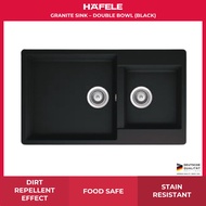 Hafele Granite Sink - Double Bowl (BLACK) (570.37.390)