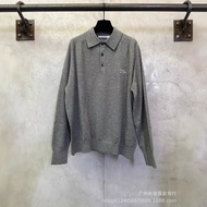 1:1！Original Label Real Shot AC Style 26SS Embroidered LOGO Wool Knitwear OS Loose All-Match Europea