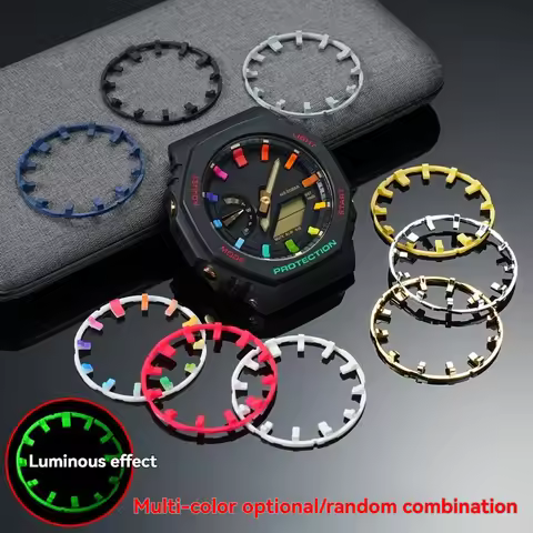 Black Friday Mod Kit for casio G-Shock GA-2100 – DIY Colorful Scale Ring & Dial Marker, Casioak 2110
