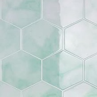 CRE8TIVE Light Green Hexagon Tile Stickers 30.5 cm x 30.5 cm Pack of 4