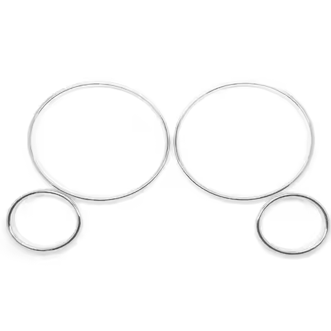 A64P-Car Speedometer Cover Bezel Trim Dashboard Gauge Ring Set For BMW E39 5 Series E38 7 Series E53