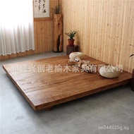 Solid Wood Platform Bed Furniture Loft Bed Board Tatami Style Double Bed Homestay Simple Modern Soli