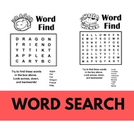 [PDF] 9 pages of Word Search printable PDF activity book