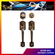ST GUCHI Double Entrance Handle Lockset SGTH 8031 Antique Copper Gripset