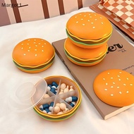 [Margot1] 2/3/6 Grid Hamburger Pill Box Portable Medicine Dispensing Box Three Meals A Day Seven Day