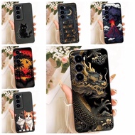 Soft Silicone Casing For Itel City 100 / Itel C671L City100 Case Cover Cute Cartoon Cat Cool Dragon 
