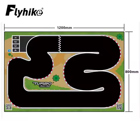 50x95cm 120x80cm Portable Turbo Racing 1:76 RC Car Rubber Mat Runway for Table Racing Car