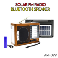 Am-099  Solar FM/AM Radio Bluetooth Speaker with Flashlight