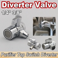 Single Cut Valve Water Purifier Diverter Valve 1/4" 3/8" Easy Install Water Filter Diverter Valve