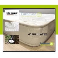 Napure Full Latex Single Mattress / Latex Mattress / Single Mattress / Tilam Getah / Mattress