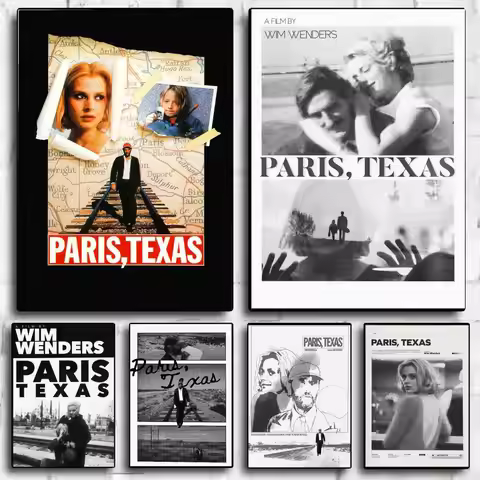 Movie P-Paris Texas Poster Aesthetic Wall Art Print Modern Bedroom Living Room Decor Trendy Gift