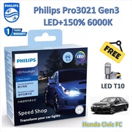 Philips Car Headlight Bulb Pro3021 LED+1 6000K Honda Civic FC (2 Bulbs/Box) LED T10