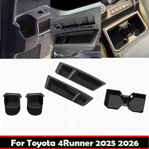 For TOYOTA 4Runner 4 Runner 2025 2026 silicone front rear third row side water cup holder storage bo