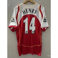 2004-05 Arsenal Retro Football Jersey BERGKAMP HENRY Home Soccer Jersey Custom T-shirt