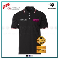 GN Polo T Shirt Sulam Arena TV Installer Uniform Service Repair Event Baju Lelaki Casual Cotton Fashion Embroidery Jahit