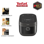 Tefal Delirice Plus Fuzzy Logic Spherical Pot Rice Cooker 1.8L RK776B – 14 Programmes, AI, 12H Keep-Warm, Durable,10 Cup