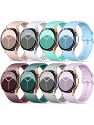 8入組矽膠手環,適用於三星galaxy Watch 4 40mm 44mm / Galaxy Watch 4 Classic 42mm 46mm,20mm運動表帶,適用於galaxy Watch 5 / Galaxy Watch 5 Pro 45mm男女適用