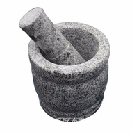 [kline]Natural Bluestone Garlic Press Stone Mortar Household Gallipot Grinder Stone Mortar Sub Garlic Mortar Garlic Press/Mortar and pestle stone pounder / Lesung Batu / Granite St