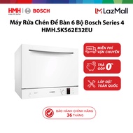 Máy Rửa Chén Để Bàn 6 Bộ Bosch HMH.SKS62E32EU Series 4 Chính Hãng - Bảo Hành 36 Tháng - Miễn Phí Vận