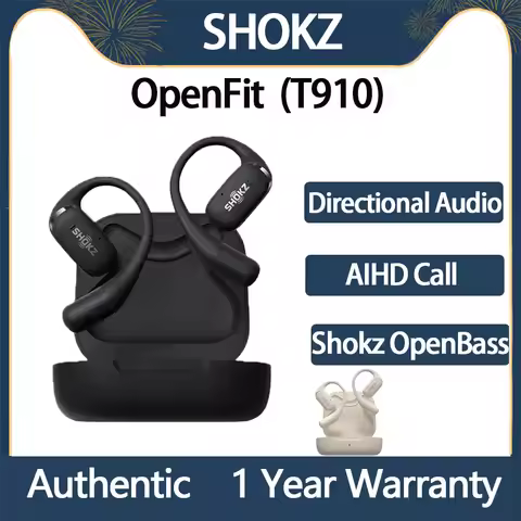 Original Shokz OpenFit T910 Open Bluetooth Earphone Directional Audio AI Call Noise Reduction Headph