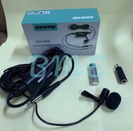 mic jepit shure SH 888/mic kancing shure SH888/mic clip on kabel 10m