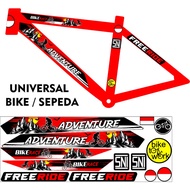 UNIVERSAL BIKE MOTIF VARIATIONS STRIPING / BIKE ADVENTURE STICKER / BMX BIKE STICKER / ALL MTB BIKE 